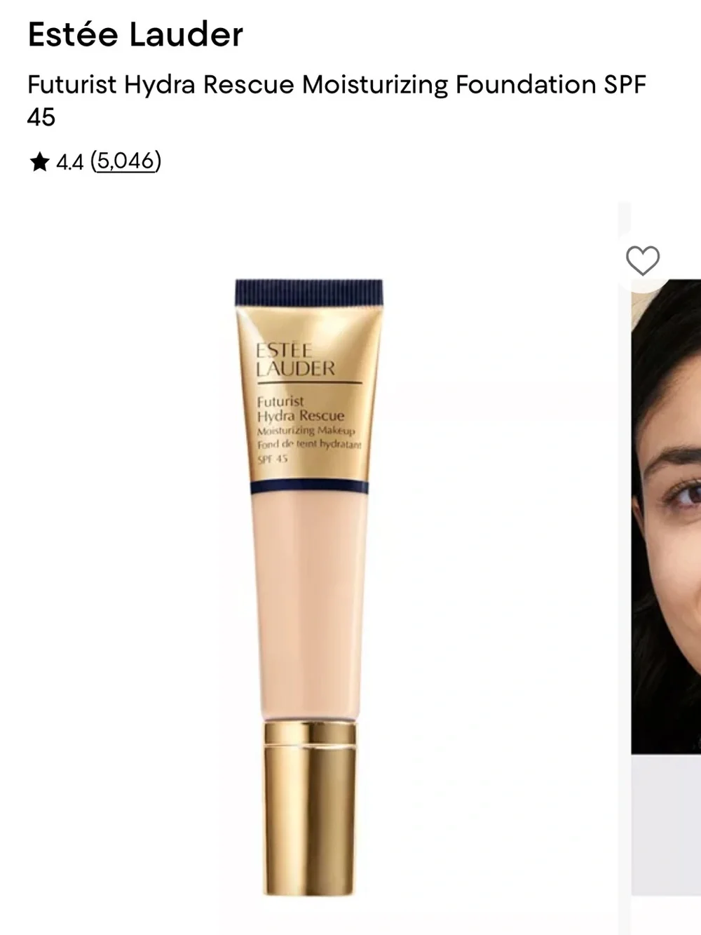 Estee Lauder Futurist Hydra Rescue Moisturizing Foundation SPF 45 - Light Beige